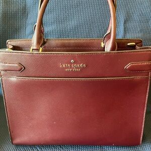 Kate Spade Burgundy Leather Tote or Crossbody Bag